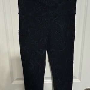 lululemon athletica Dark Floral Patterned Leggings